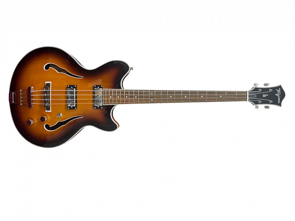 BAIXO TAGIMA EKOSONIC BASS SEMI ACUSTICO ESCALA ESCURA SUNBURT C/ CASE