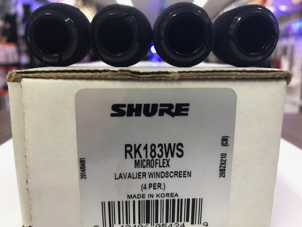 ESPUMA SHURE MICROFONE RK183WS PACK C/ 4