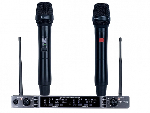 MICROFONE SEM FIO KADOSH K 622M K COM MAO DUPLO - TALKBACK