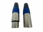 KIT PLUG ROXTONE XLR LINHA MACHO + FEMEA XP3FM - BU - AZUL