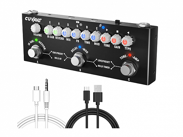 PEDAL EFEITO M-VAVE CUVAVE CUBE BABY PRETO VD612