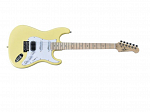 GUITARRA SHELTER STRATO BASSWOOD VINTAGE YELLOW