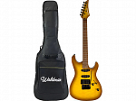 GUITARRA WALDMAN SUPER STRATO WIS160 FAM FLAMED AMBER C/ BAG