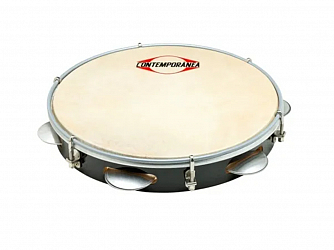 PANDEIRO CONTEMPORANEA 11 MADEIRA LIGHT 87LT PRETO PELE COURO