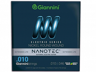 ENC GIANNINI GUITARRA 010 GEEGST PN NICKEL ROUND NANOTEC