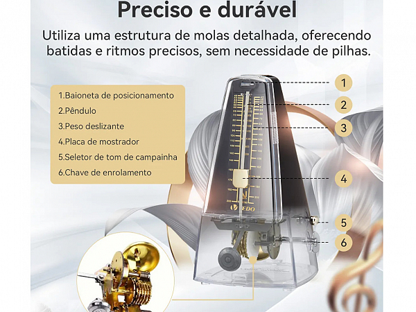 METRONOMO MECANICO VEDO VD7310