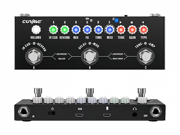PEDAL EFEITO M-VAVE CUVAVE CUBE BABY PRETO VD612