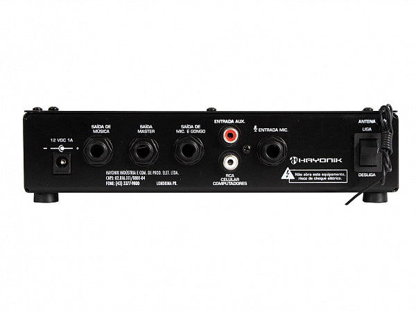 MODULO PRÉ AMPLIFICADOR HAYONIK 2000 BT C/ GONGO/FM/USB/MP3/BLUETOOTH