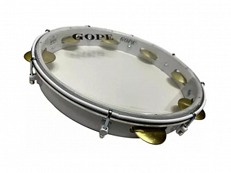 PANDEIRO GOPE 12 MADEIRA SUPER LEVE REELS CINZA PELE CRISTAL