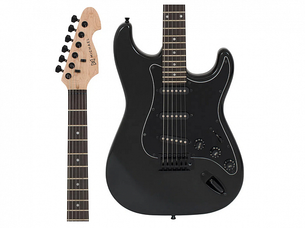 GUITARRA MICHAEL STRATO GM 217N MBA METALLIC ALL BLACK