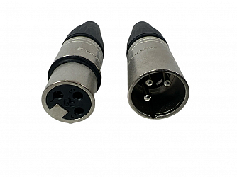 KIT PLUG ROXTONE XLR LINHA MACHO + FEMEA XP3FM PRETO