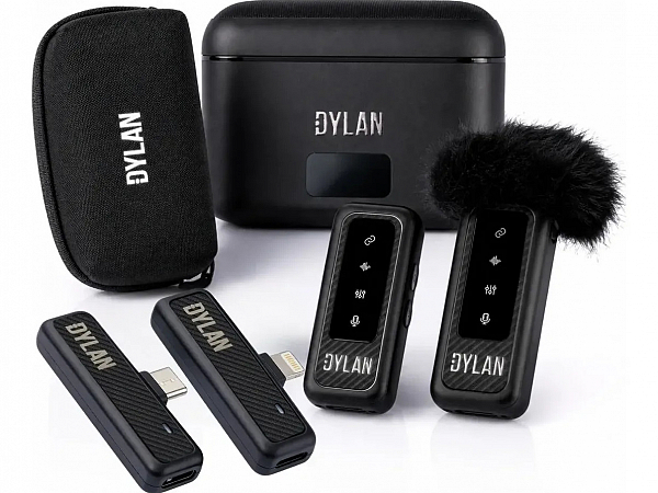 MICROFONE SEM FIO DYLAN CELEBRATE LAPELA DUPLO TM-2 USB-C
