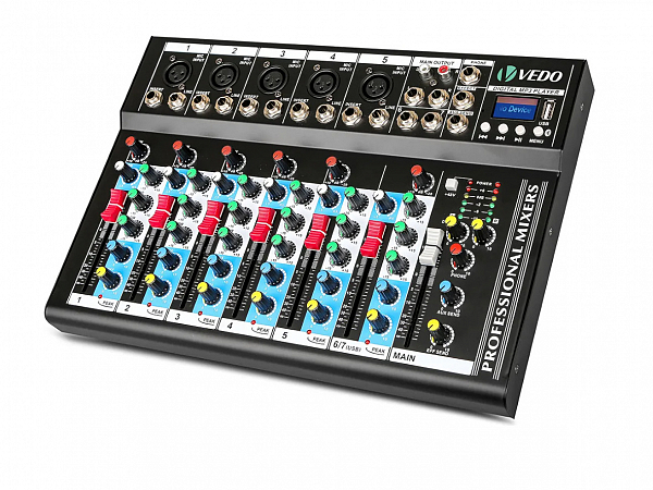 MESA VEDO 7 CANAIS EF/EQ VDA107L - BLUETOOTH