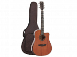 VIOLAO ZELLMER AÇO FOLK ELETRICO PROVENANCE SOLIDO MAHOGANY BRILHANTE