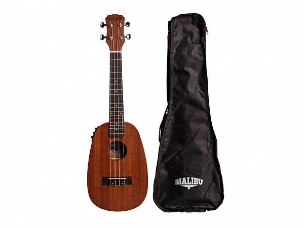 UKULELE MALIBU CONCERT ABACAXI ELET NATURAL FOSCO 23-S C/CAPA