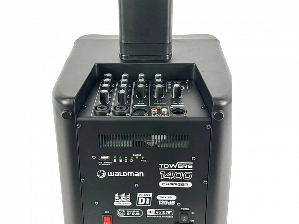 CAIXA WALDMAN SISTEMA TORRE AMPLIFICADO TWR-1400 - 350WTS - BLUETOOTH