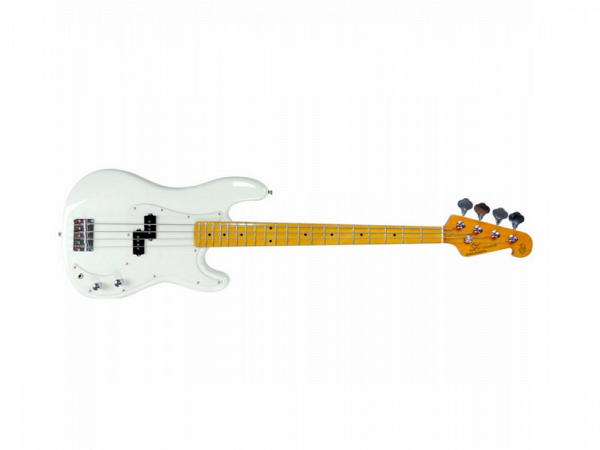 BAIXO SX PRECISION BASS SPB57+ 4C C/ BAG BB400 WHITE