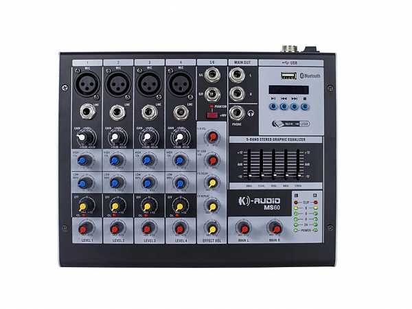 MESA K-AUDIO MS 60 BT/XLR/USB 6 CANAIS