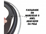 PELE ZELLMER 20 TRANSPARENTE BUMBO SONIC BOOM C/ ABAFADOR AJUSTAVEL