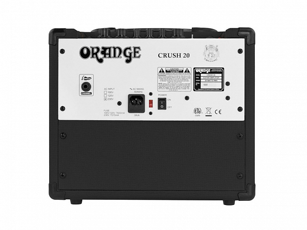 CUBO GUITARRA ORANGE CRUSH 20 BLACK - 20WTS - 110-220v