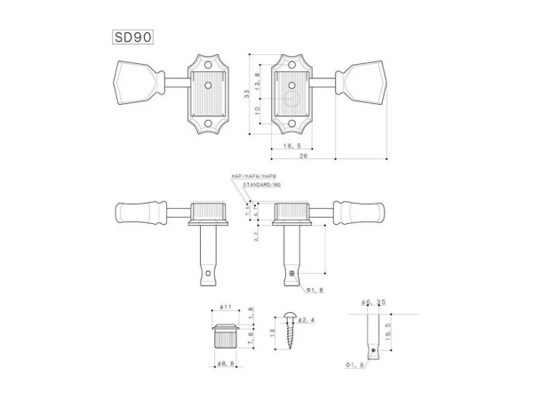 TARRAXA GOTOH GUITARRA BLND SD 90-SL 3L+3R - NIQUELADA