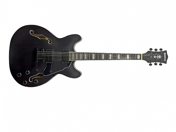 GUITARRA WALDMAN SEMI ACUSTICA HOLLOW BODY GHO100 BKM BLACK MATTE
