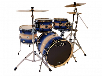 BATERIA NOAH DC5 SERIES 20/14/12/10/14 WOOD BLUE FADE C/ PRATOS E BANCO