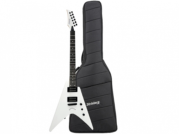 GUITARRA STRINBERG FLYING V FVS450 PW PEARL WHITE C/ BAG