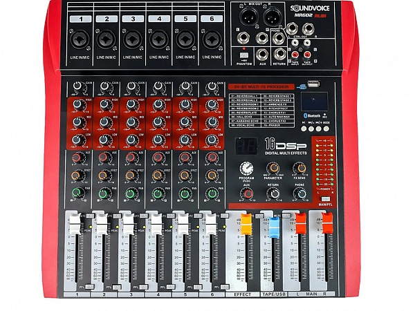 MESA SOUNDVOICE 6 CANAIS MR602 RUBI - INTERFACE