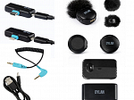 MICROFONE SEM FIO DYLAN CELEBRATE LAPELA DUPLO TM-6 COMBO USB-C / LIGHTNING / CAMERA