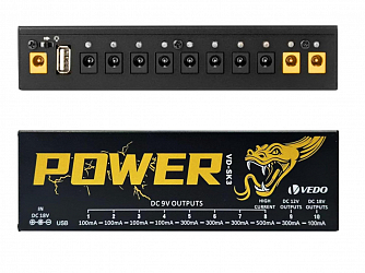 FONTE VEDO POWER VDSK3 9V/ 12V/ 18VDC ISOLADA 10 PEDAIS