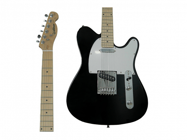 GUITARRA WALDMAN TELE GTE 100 BK PRETA ESCUDO BRANCO