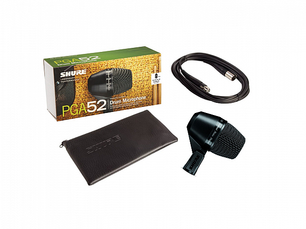 MICROFONE SHURE PGA52 XLR PROFISSIONAL PARA BUMBO DE BATERIA