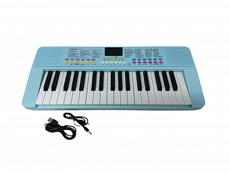 TECLADO SPRING INFANTIL TCI 37A RECARREGÁVEL AZUL