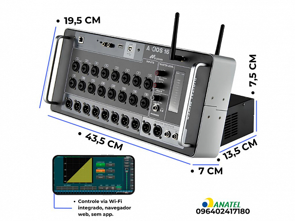 MESA DUONN DIGITAL AXIOS 16 CANAIS 8 AUX BIVOLT