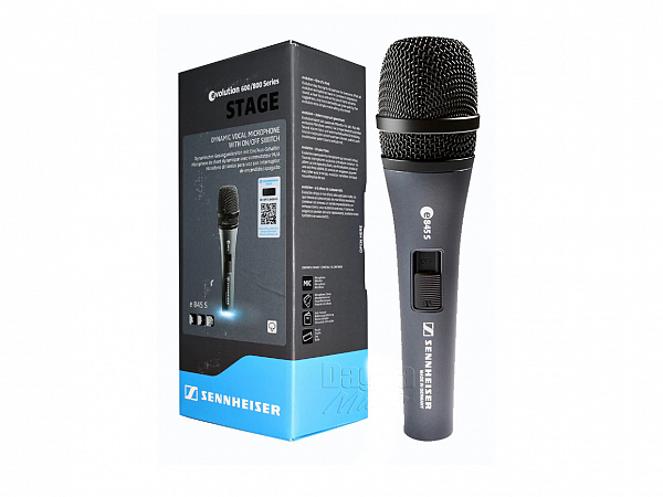 MICROFONE SENNHEISER E 845 S C/ CHAVE DINAMICO SUPERCARDIOIDE