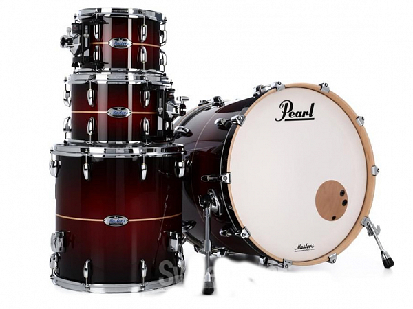 BATERIA PEARL MASTERS MAPLE MCT924XEDP/C836 22/16/12/10 NATURAL BANDED RED BURST - SHELL PACK