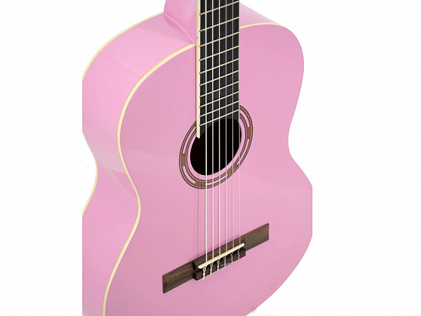 VIOLAO CONCERT NYLON CLASSICO ACUSTICO CN390 PK PINK