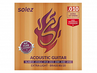 ENC VIOLAO SOLEZ AÇO BRASS 010 SLAB10