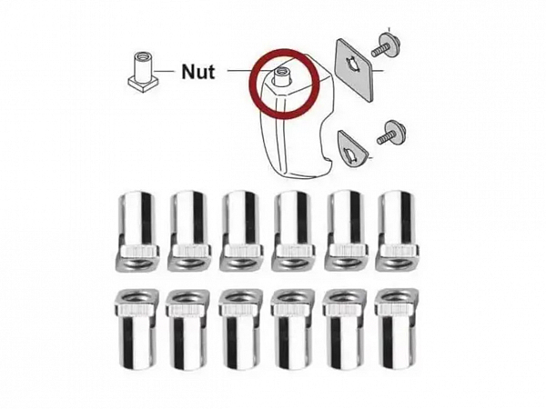 BUCHA AFINACAO LIVERPOOL 6mm - 12 UNIDADES