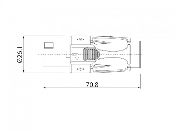 PLUG ROXTONE SPEAKON LINHA RS4F-N-BU