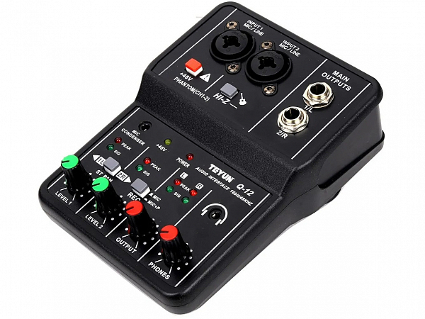 MESA TEYUN 2 CANAIS Q12 C/ INTERFACE DE AUDIO