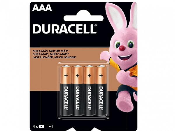 PILHA DURACELL AAA MN2400 C/4 PILHAS