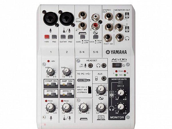 MESA YAMAHA INTERFACE DE AUDIO AG06