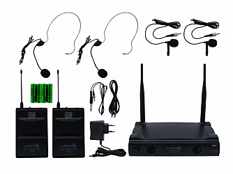 MICROFONE SEM FIO LYCO UH08HLIHLI HEADSET DUPLO UHF 52 CH