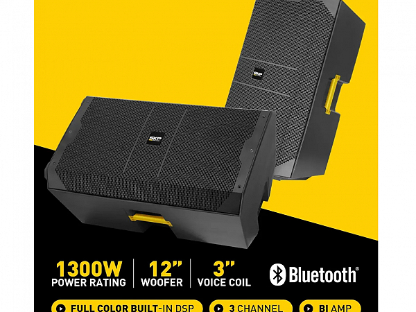 CAIXA SKP BI AMPLIFICADA DX12 C/ DSP - 1300WTS - BLUETOOTH