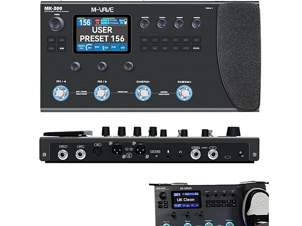 PEDALEIRA M-VAVE GUITARRA MULTI EFEITOS MK300 PRETA