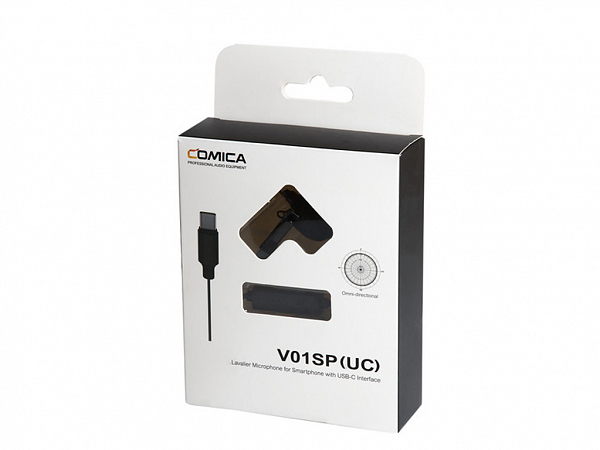 MICROFONE COMICA LAPELA V01 SP(UC) USB-C OMNIDIRECIONAL P/ CELULAR ANDROID