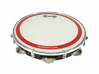 PANDEIRO CONTEMPORANEA 12 MADEIRA 40CTSSNP PRETO PELE SUPER NYLON