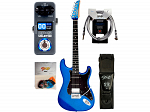 KIT GUITARRA SEIZI FUN KATANA MUSASHI HSS - PH - ROYAL DARK BLUE SPARKLE